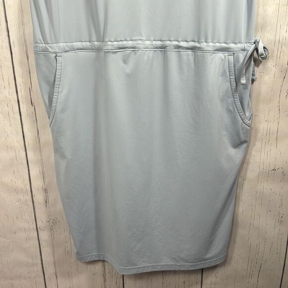 Columbia Light Blue Drawstring Waist Active T Shirt Dress Outdoor Sporty Size S - Picture 9 of 14
